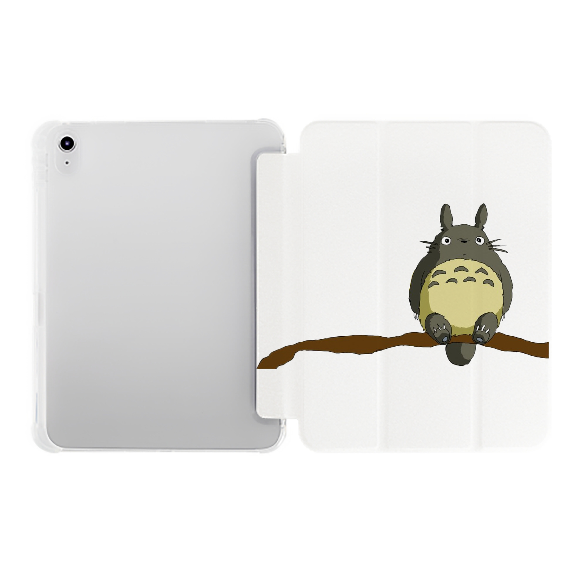 （画像用） となりのトトロ 草壁メイ 草壁サツキ My Neighbor Totoro Satsuki Kusakabe Mei Kusakabe IPad ケース ペン収納付き 三つ折りスタンド PUレザー×シリコン 対応機種9.5/10.5/10.9インチ